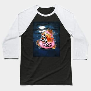 Halloween unicorn and pink pumpkin Baseball T-Shirt